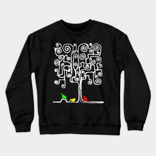 Three Little Birds Swirling Tree Crewneck Sweatshirt